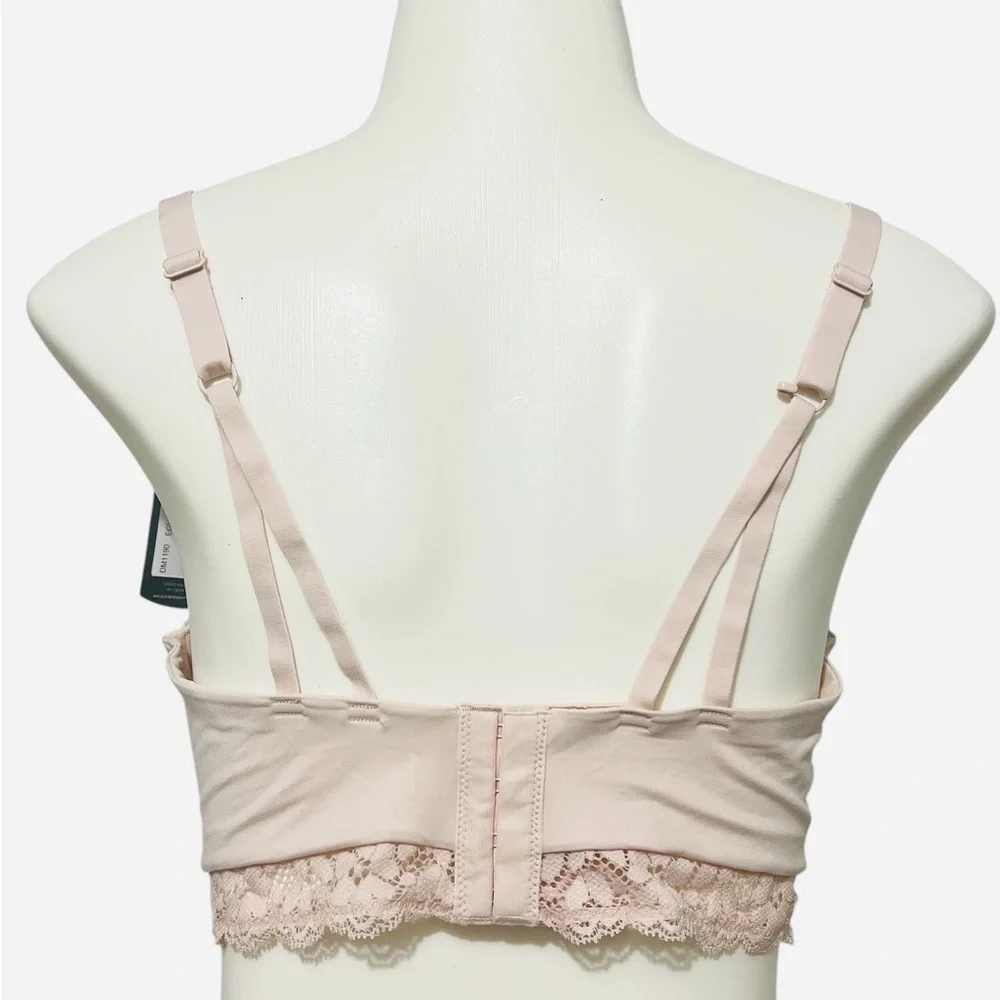 Maidenform Pure Comfort Lace Bralette, Our Best Longline Bralette Pink Size 36D